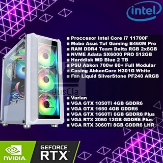 PROMO PC Rakitan GAMING i7-11700F For Streaming Game|Editing|Desain Helios 301G White