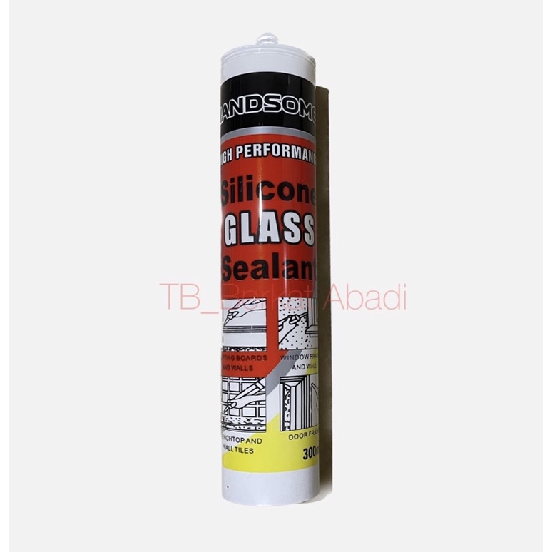 Lem Botol Handsome / Lem Kaca Botol / Lem Sealant Botol Clear Black White 300ml