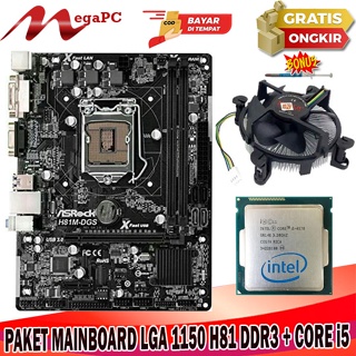 Paket Mobo 1150 H81 DDR3 + Core i5 4570 + Fan Free Pasta Suntik