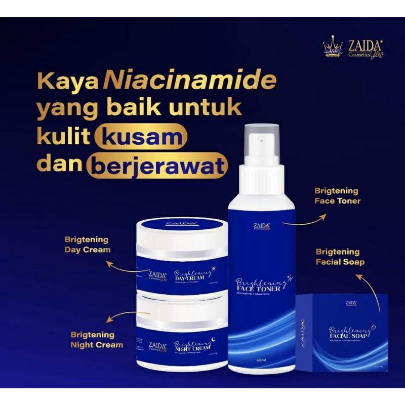 Cream Zaida Glow Cosmetik BPOM Harga satu Paket