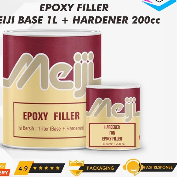 Epoxy Filler / Cat Dasar MEIJI Filler 1kg + Hardener - Abu-abu