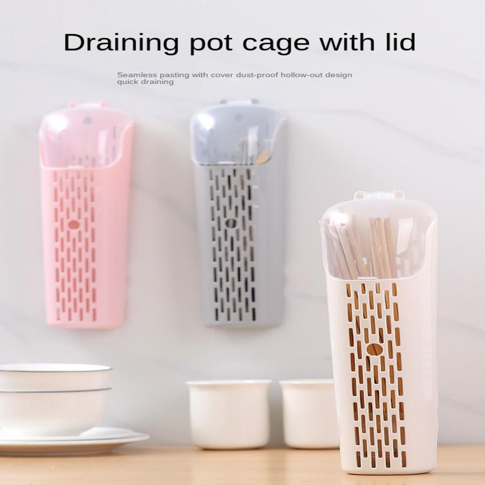 Solighter Tempat Sumpit Peralatan Dapur Tahan Debu Rumah Tangga Penyimpanan Sumpit Organizer Garpu Sendok Sumpit Holder