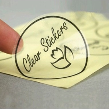 

Cetak Label Stiker - Kiss Cut (3cm, 5cm, 7cm)- Vinyl Transparant