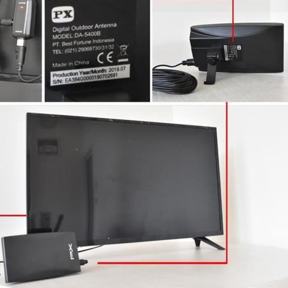ANTENA TV DIGITAL DAN ANALOG PX DA-5400B BOOSTER INDOOR OUTDOOR