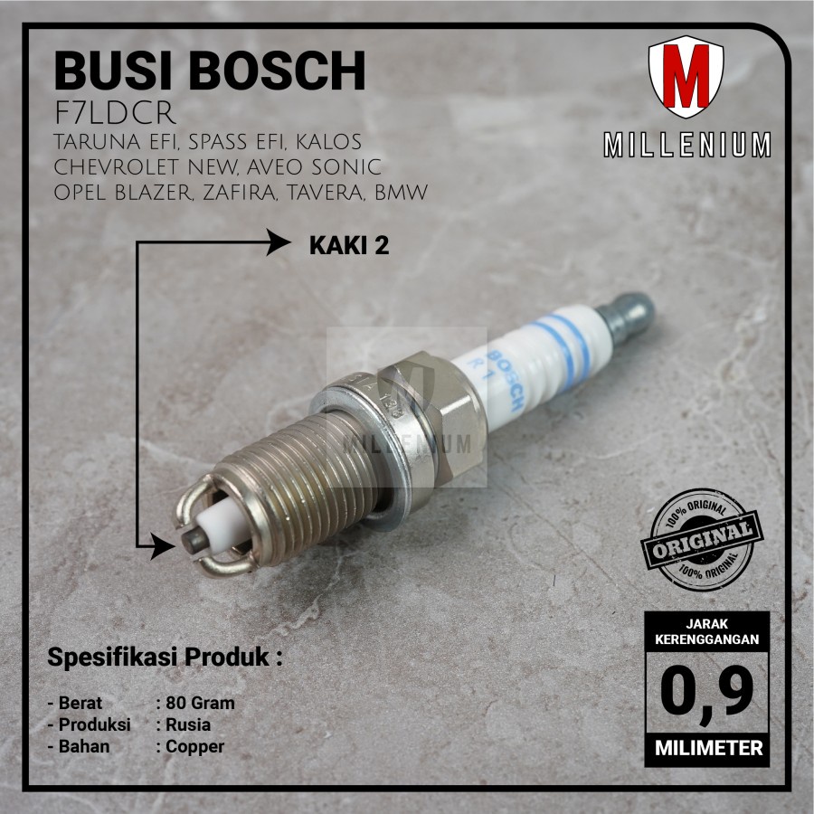 BUSI MOBIL BMW CHEVROLET TARUNA ESPASS F7LDCR SPARK PLUG BOSCH MADE IN RUSIA ORIGINAL