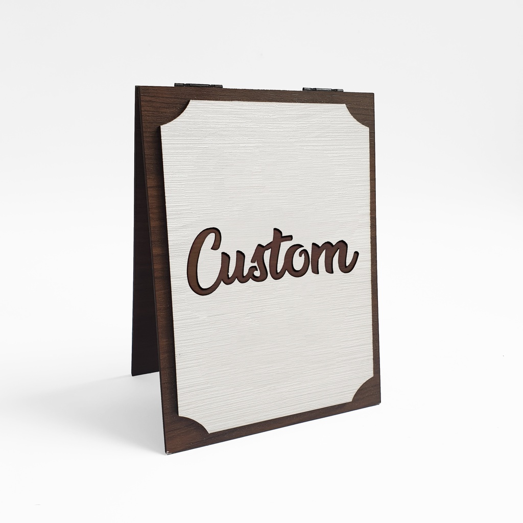 CUSTOM SIGN KAYU / AKRILIK - REQUEST BENTUK DAN WARNA