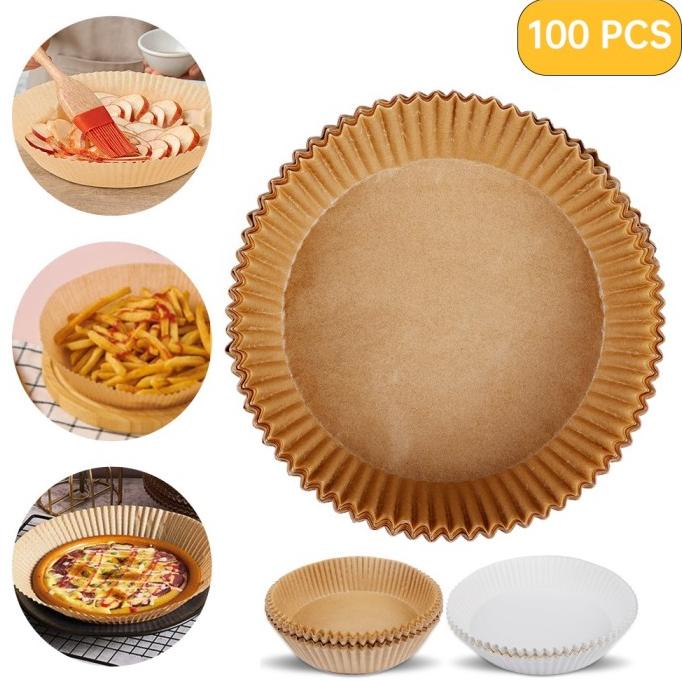 BIG SALE MECOO KERTAS ALAS AIR FRYER 100PCS ANTI LENGKET TAHAN MINYAK UK 16CM ORIGINAL