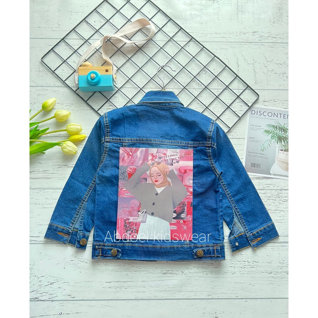 JAKET JEANS ANAK PEREMPUAN MOTIF HIJAB 1-12 TAHUN