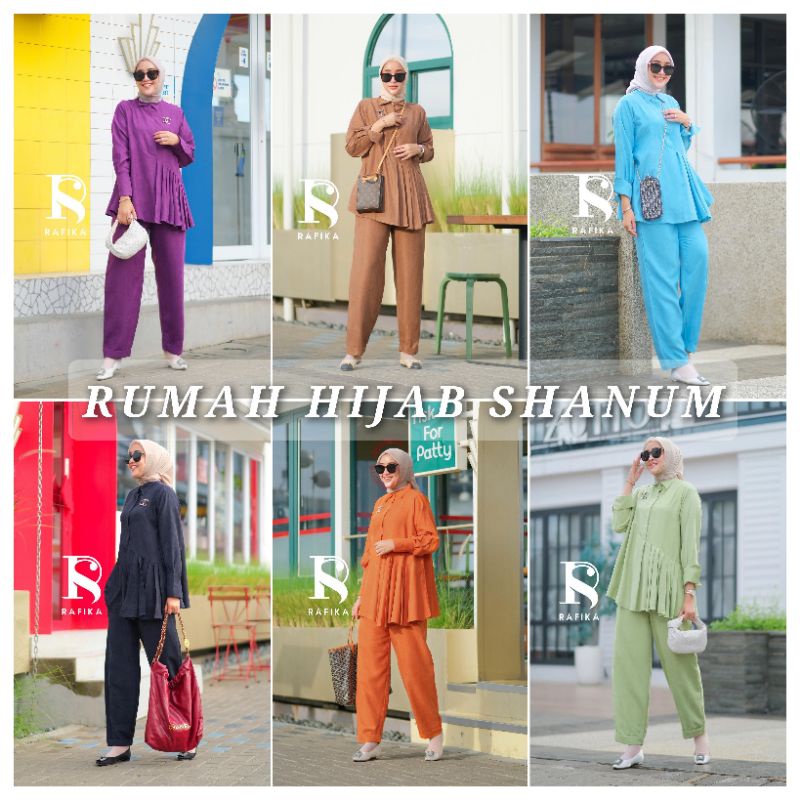 ANINDYA SET BY RAFIKA STORES SETELAN KEMEJA CELANA ATASAN KULOT ONE SET TERBARU RAFIKA STORES KEMEJA
