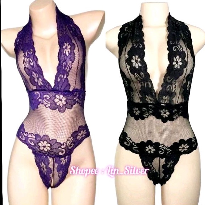 Lingerie Seksi Hot Transparan Wanita Cantik / Sexy Lingerie Open Sleepwear Impor