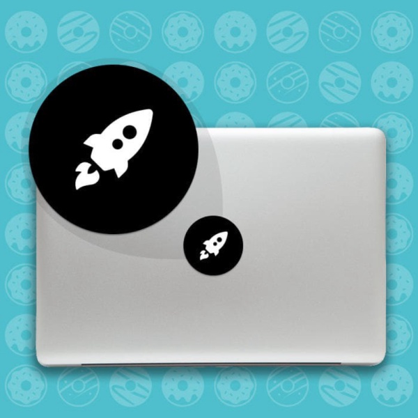 Best Seller Decal Sticker Macbook Apple Macbook Logo Roket Stiker Laptop Diskon