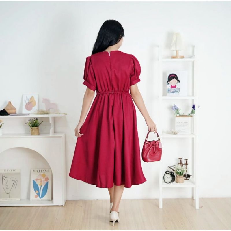 LORA DOLLY DRESS - BAHAN PREMIUM MOSSCREPE