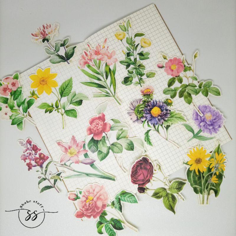 

Vintage Flower Stiker Journaling