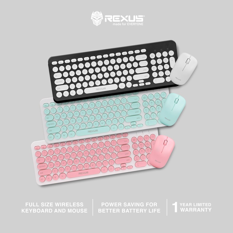 Rexus KM10 / KM-10 Combo Bundle Wireless Keyboard &amp; Mouse