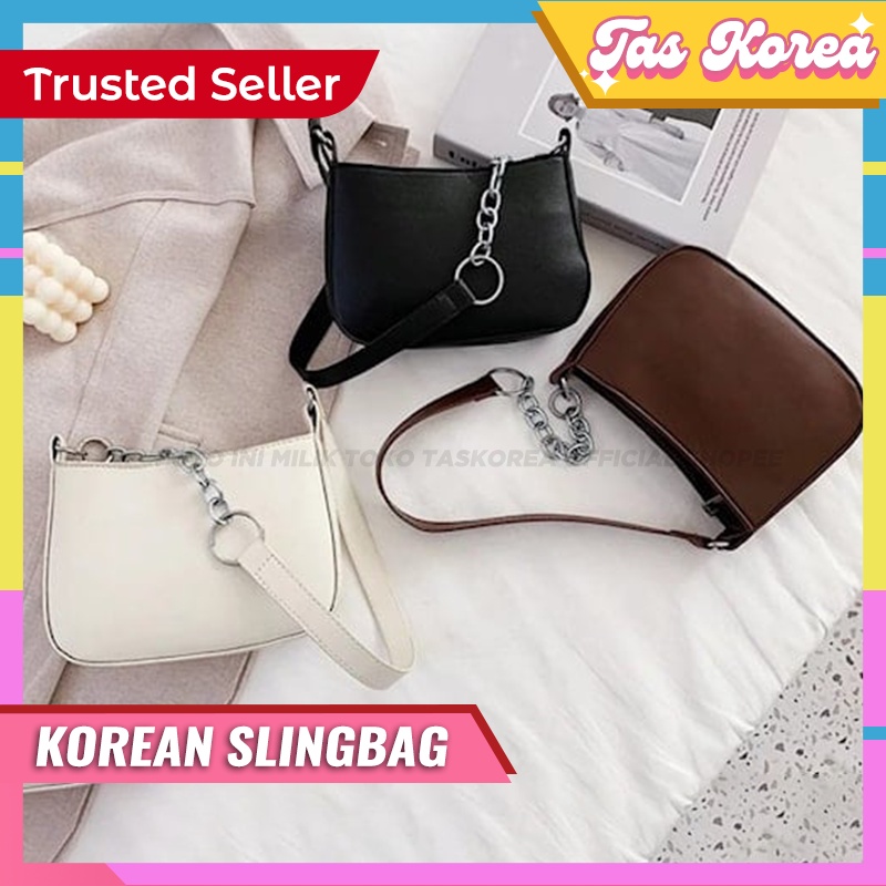 Tas Kekinian Wanita Selempang Bahu Import Korea Kecil Elegan Viral Terbaru 2022 Wanita Aesthetic Kor