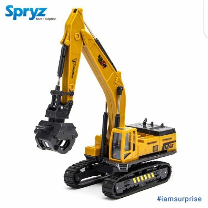 Spryz Construx 1:55 Excavator Mainan Miniatur