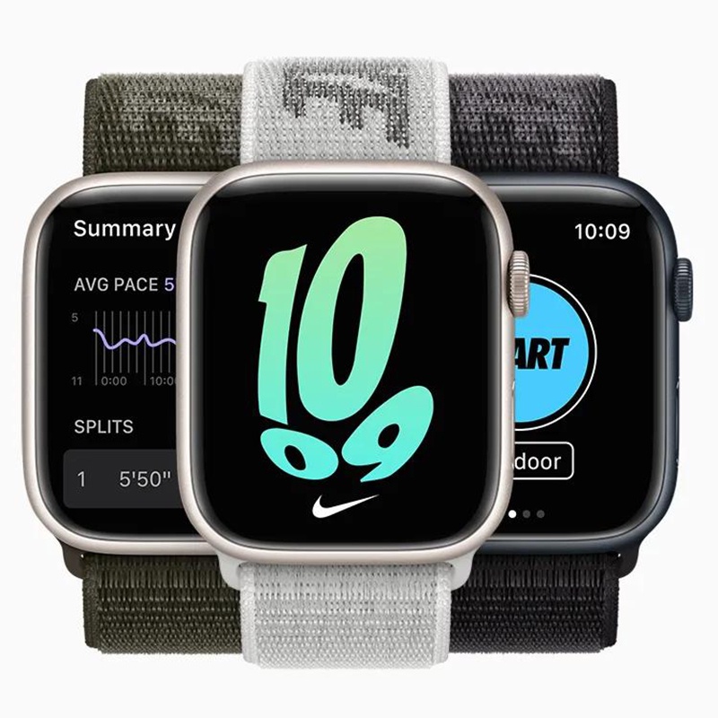 Nike Nylon Tali Strap Apple Watch Series 8 7 6  45mm 44mm 42mm 41mm 40mm 38mm - Nylon Loop Nike