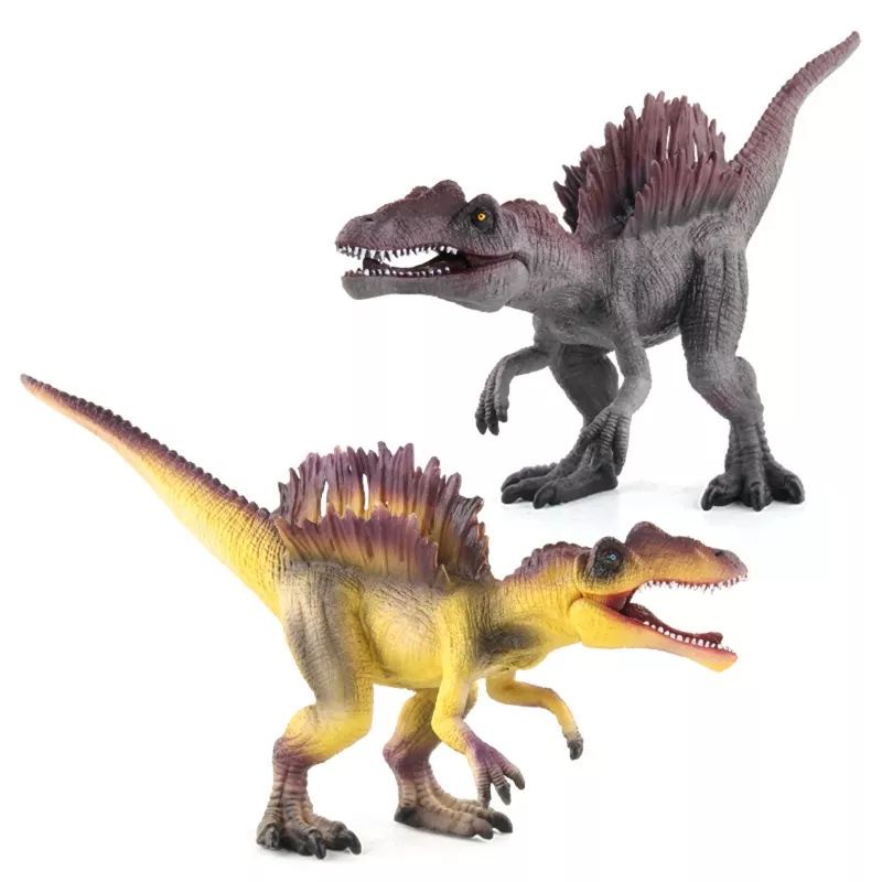 Figure Spinosaurus Triple Finned Mainan Dinosaurus Spinosaurus miniatur pajangan