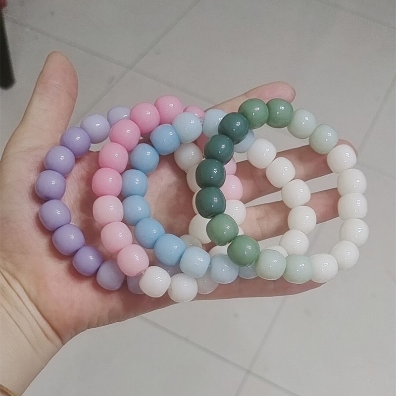 Gelang Manik-Manik Bodhi Warna Gradien Dapat Disesuaikan Untuk Pria Dan Wanita