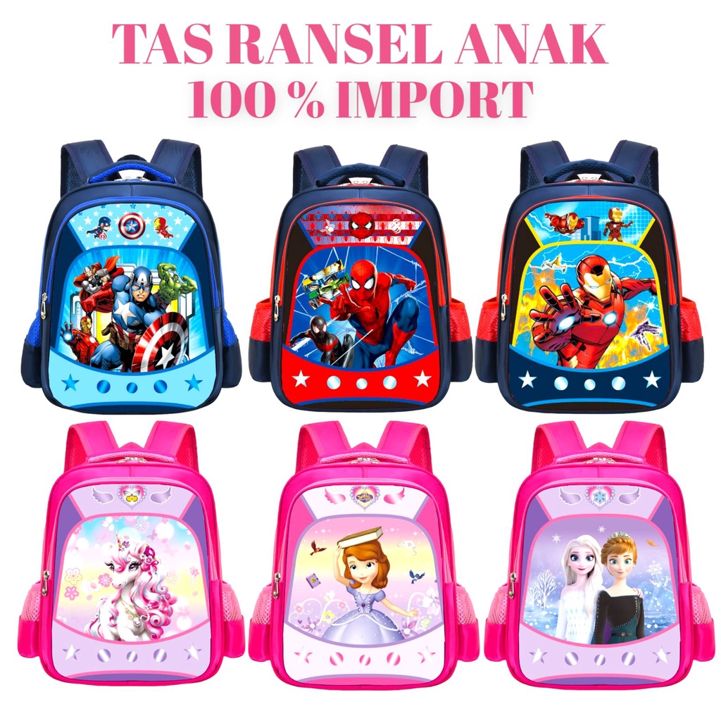 NEW TAS RANSEL ANAK SEKOLAH IMPORT UNTUK TK 00034-00069