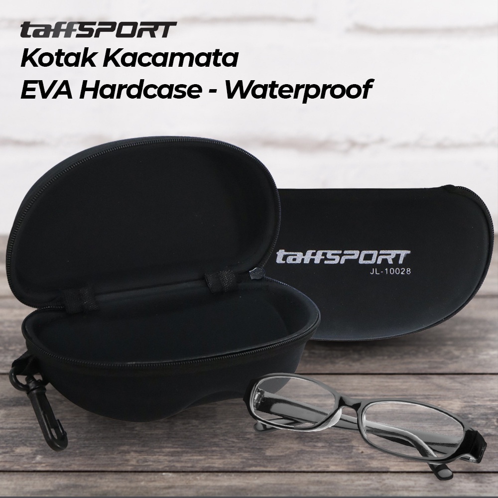 [GROSIR] Box Pelindung Kacamata Pouch Kacamata Kotak Kacamata EVA Hardcase Protector Waterproof - Black