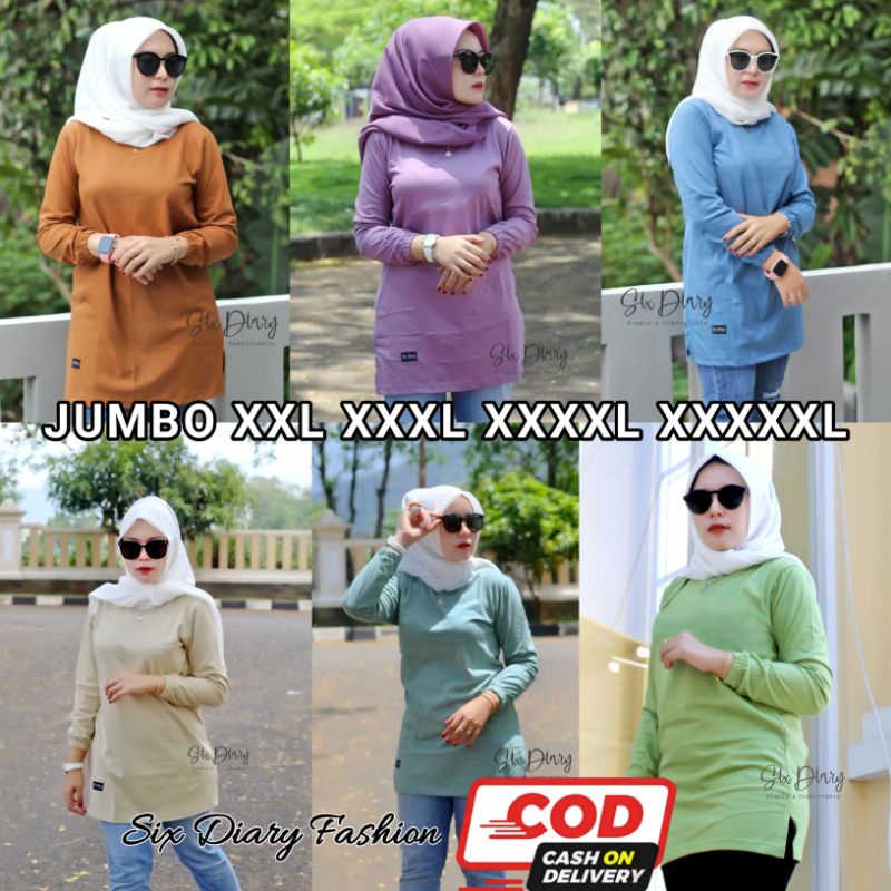 TUNIK JUMBO | TUNIK POLOS JUMBO ORIGINAL SIX DIARY