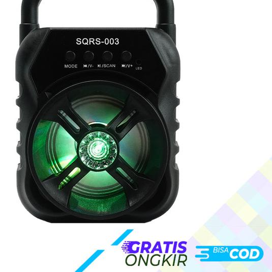 SPEAKER BLUETOOTH SUPER BASS 3 INCH FREE MIC KARAOKE FM SQRS 003