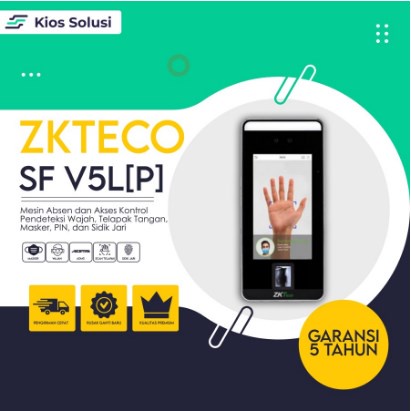 Mesin Absesi ZKTECO V5L | Mesin Absen | Mesin Absen Sidik Jari | Mesin Absensi Wajah | Bisa Masker | Bisa Telapak Tangan | Bisa Kartu RFID