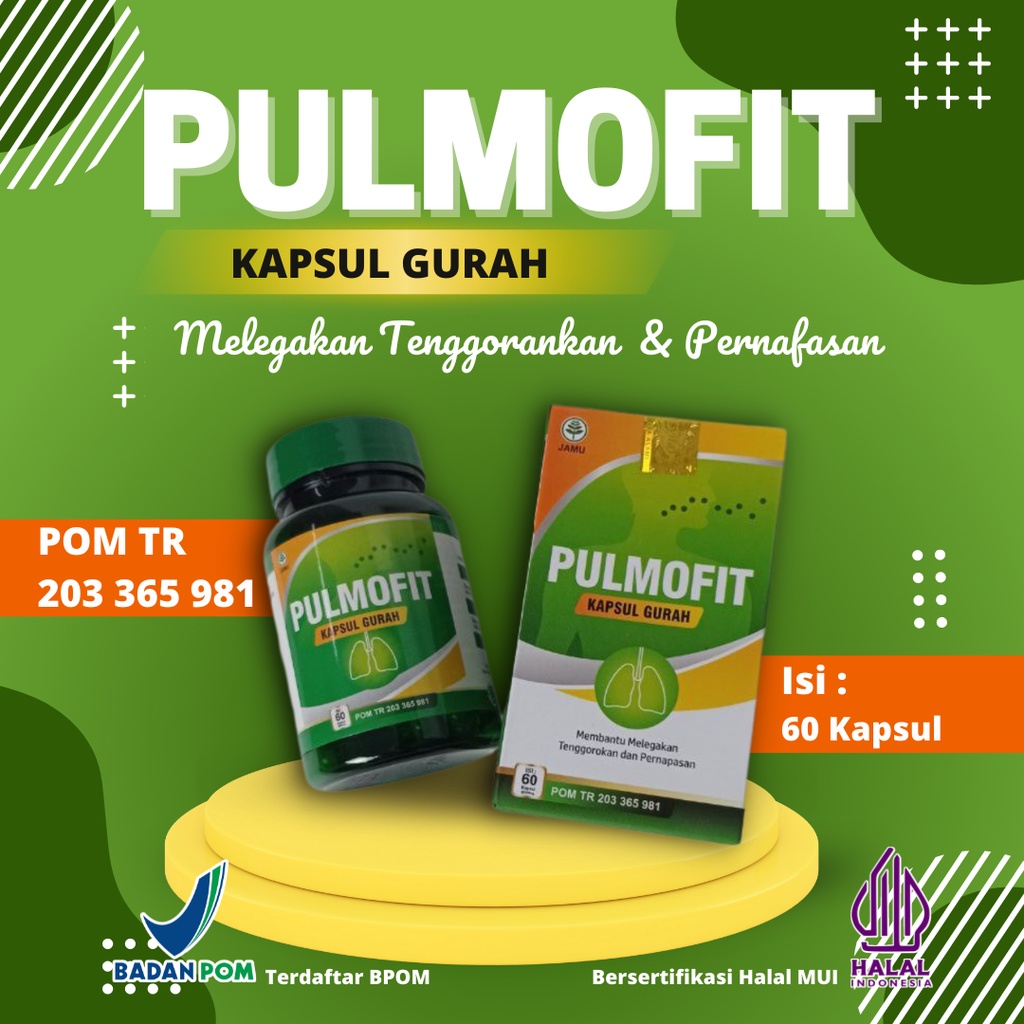 Jual Pulmofit Kapsul Herbal Gurah Atasi Batuk Berdahak Gangguan Pernapasan Tidur Mendengkur 5771