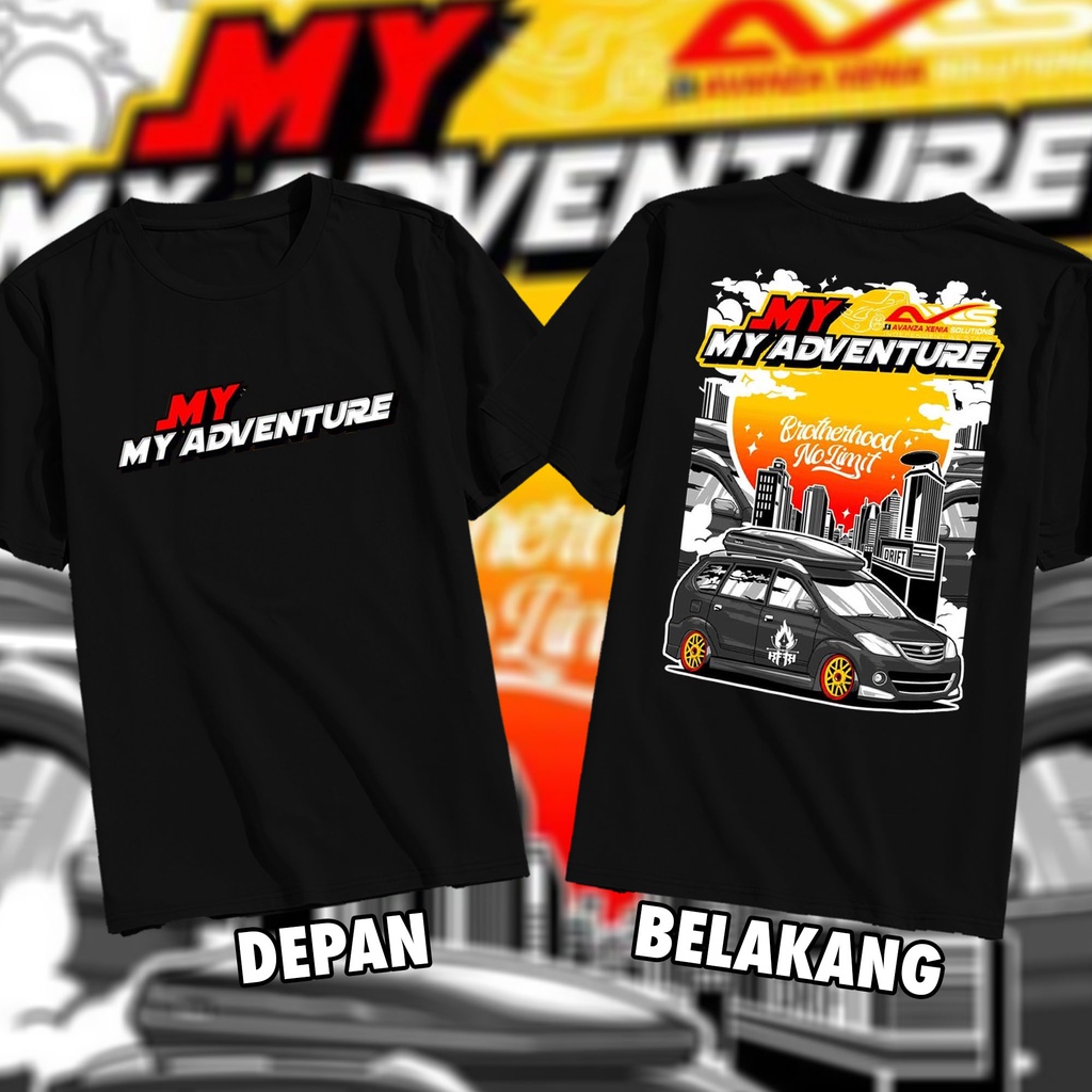 3bee.store - Kaos Mobil Pickup MY ADVENTURE - Kaos Mobil Pickup - Baju Pickup Driver - Kaos Driver P