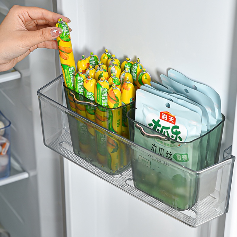 TH8805 Kotak Tempat Penyimpanan Kulkas Transparan/Refrigerator Storage Box Organizer/kecil dalam kulkas