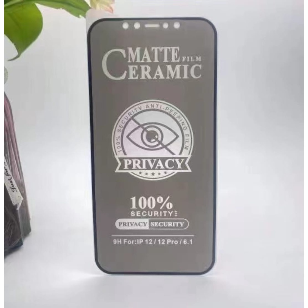 TEMPERED GLASS CERAMICS PRIVACY ANTI SPY MATTE FOR APPLE IPHONE X / XS / XR 6.1 / XS MAX 6.5 / 11 PRO / 11 / 11 PRO MAX / 12 / 12 PRO / 12 PRO MAX / 12 MINI / 13 / 13 PRO / 13 PRO MAX / 13 MINI / 14 / 14 PRO / 14 MAX / 14 PRO MAX TEMPERED GLASS CERAMICS