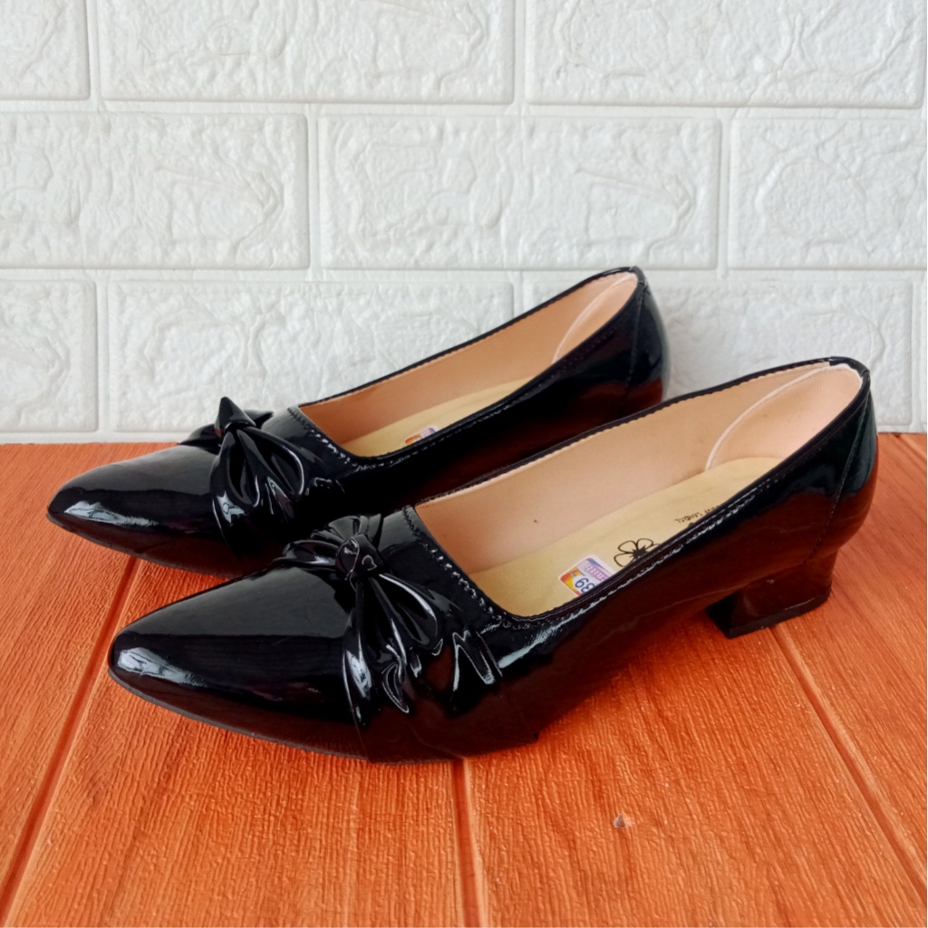 Z_eni_th BLTHK 01 Sepatu Pantofel Wanita Hak 3cm Size 37-41