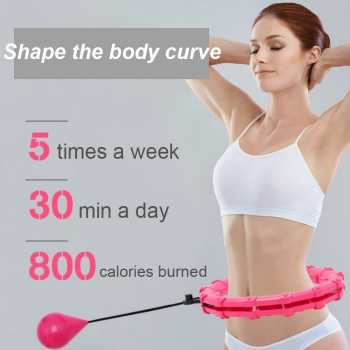 Hula Hoop Dewasa Alat Fitness Yoga Cincin Pelangsing Tubuh Adjustable / Smart Hula Hoop Alat Olahraga Pengecil Perut Buncit Pelangsing Perut Pria Wanita / Alat Fitness Rumah Pengecil Perut / Hula Hoop Alat Bakar Lemak Perut Fitness Perlengkapan Gym Yoga