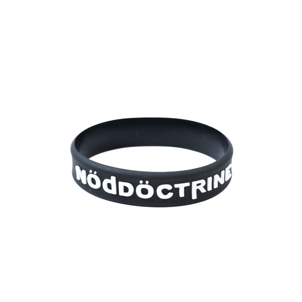 Gelang Karet Gelang Distro Pria NodDoctrine LOGO Hitam Putih