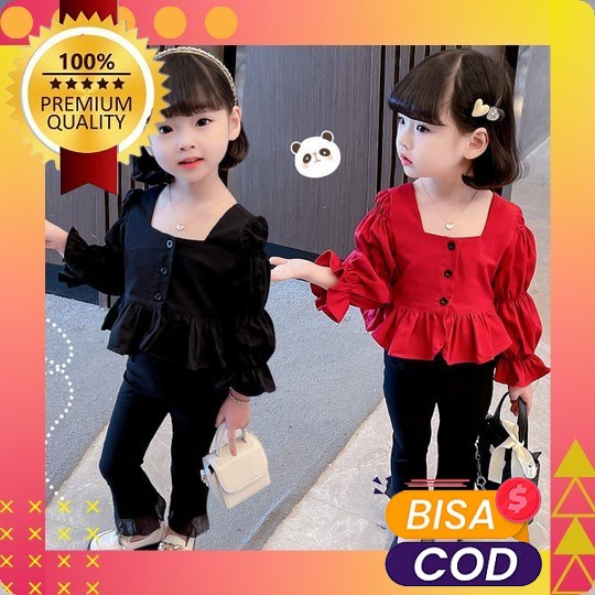 Setelan Baju Anak Impor Motif Panda 1-6 Tahun Set Anak Pesta Natal Gereja Baju Stelan Anak Cewek Kor