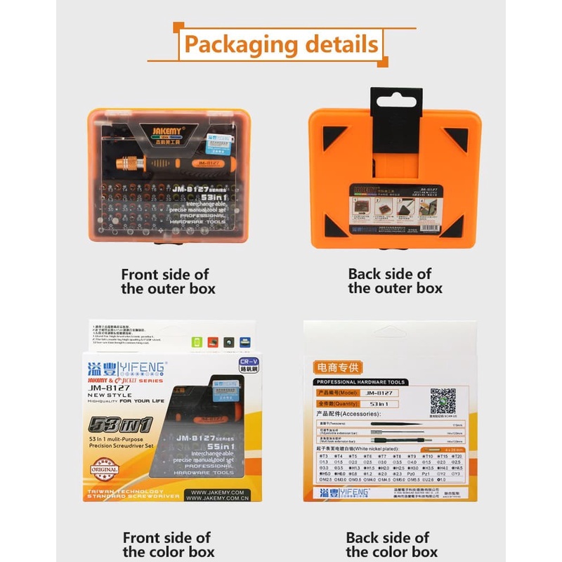 Jakemy JM-8127 53 in 1 Obeng Set Handphone