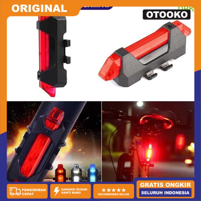 Lampu Belakang Sepeda LED Tail Light Rechargeable Micro USB BS216