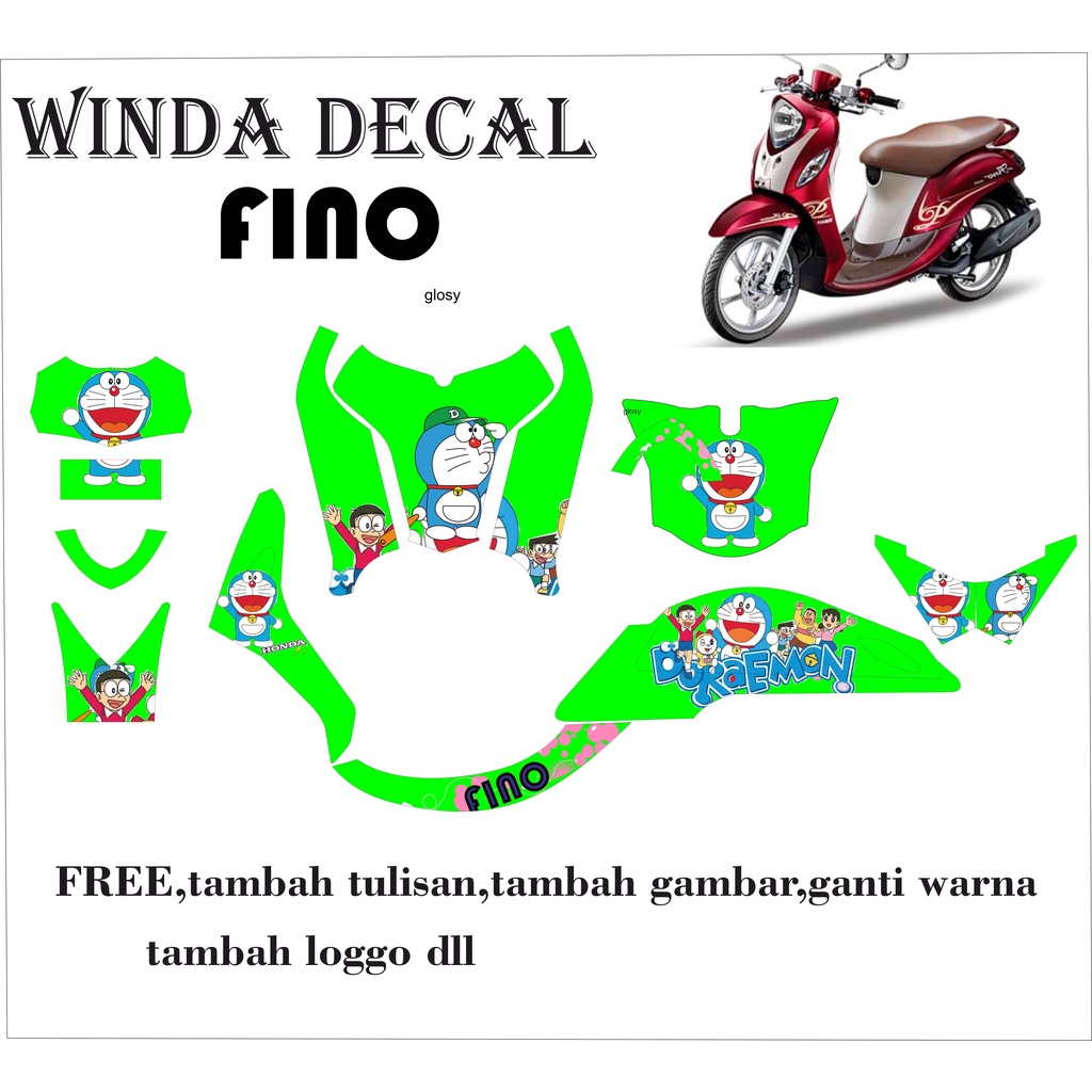 Decal fino full body motif doraemon