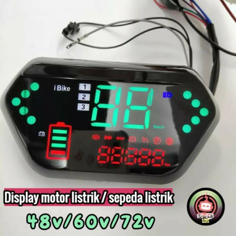 Jual Display Speedometer Ibike Led Sepeda Listrik Motor Listrik V V