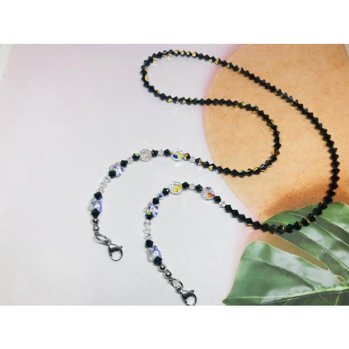 

Kalung Lanyard Tali Gantungan Masker Kristal Swarovski