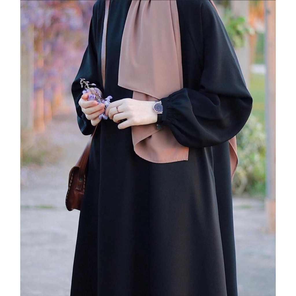 GAMIS HITAM PREMIUM | BAHAN RAYON TWILL [ LIMITED ] GHIANA BLACK