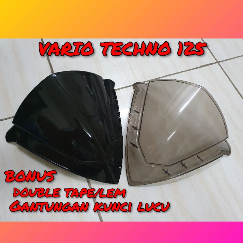 VISOR VARIO TECHNO 125 FOCUS HITAM DAN RIBEN