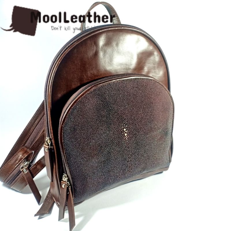 Mool Leather - Lucea tas ransel wanita backpack asli kulit ikan pari