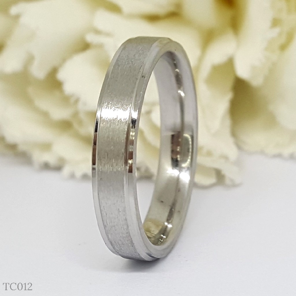 PGX Cincin Titanium Couple Aksesoris Fashion Perhiasan Anti Karat - TC085