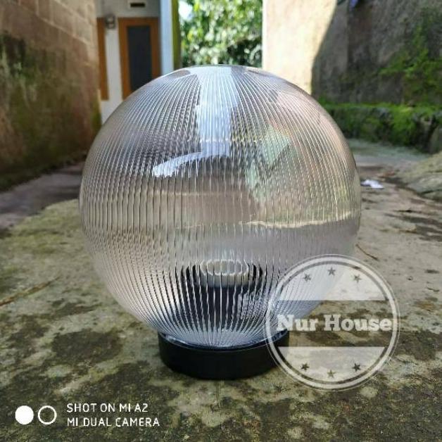 Yz998 Kap Lampu Taman Outdoor Bulat Bening Meval 8 Inc 20 Cm