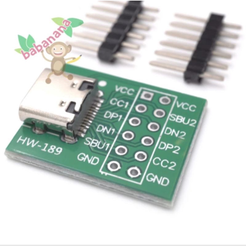 Type-C USB To PCB Adapter Converter DIP connector Solder Pinboard