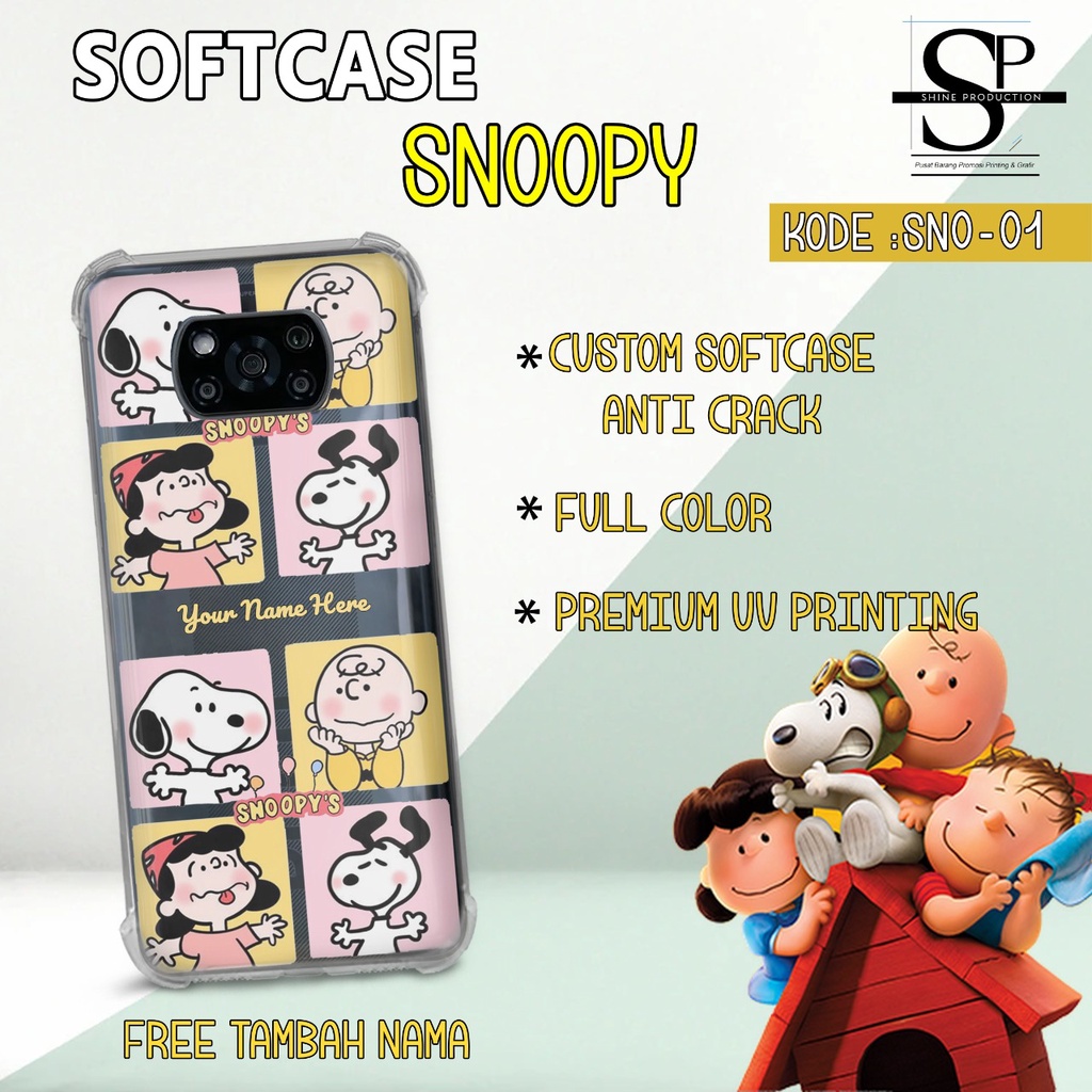 Softcase Snoopy Softcase iPhone 11 12 13 MINI PRO PROMAX 7 8 SE 2020 XR X XS XSMAX