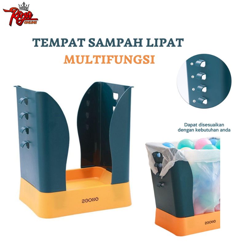 SOS8 - Tong Sampah Lipat Adjustable Pembuang Sampah Dapur Plastik Roll