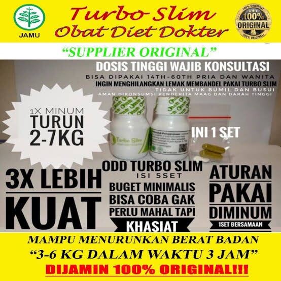 [100% Asli] ODD Obat DIet Dokter Manjur Turbo Slim Pelangsing ( SEGEL )